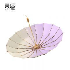 美度（MAYDU） M3163渐变太阳伞防晒防紫外线女晴雨两用遮阳伞16骨彩胶渐变紫