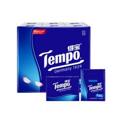 得宝Tempo 经典无香手帕纸 4层7张*12包*4提