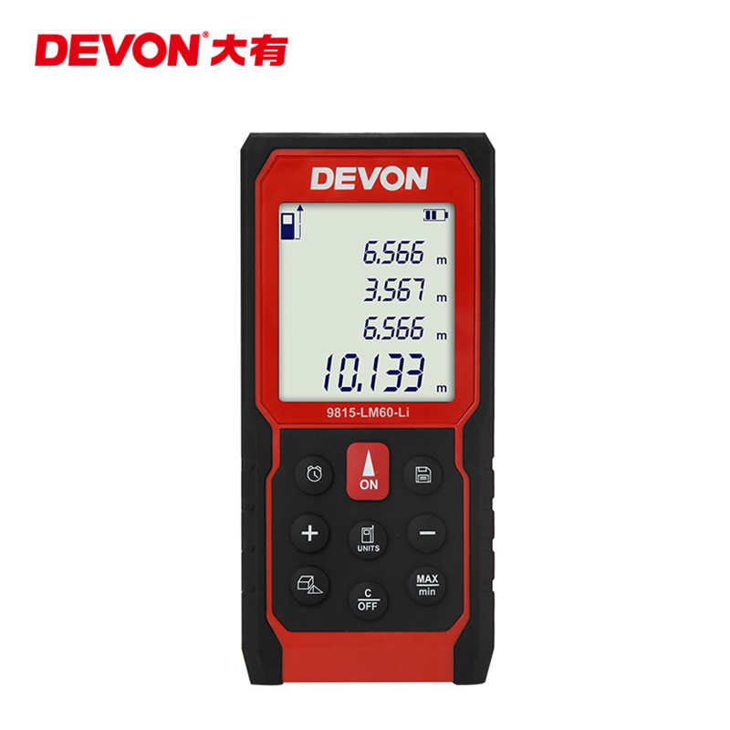 大有（Devon）激光测距仪超薄手持测距仪高精度 9815-LM60-Li（60m)