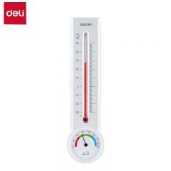 得力（deli） 8848 经典挂壁式温度计家用室内温度表免电池温湿度计升级版