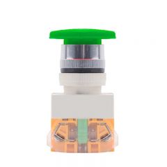 德力西 LAY7 蘑菇头按钮 绿色 1NO+1NC 塑料 复位型 22mm LAY711M32 按钮