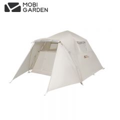 牧高笛（MOBIGARDEN） 户外露营大空间速开搭建双层帐零动家庭版 EXZQU61004米白