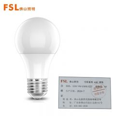佛山照明（FSL）A60球泡 220V9W 865K 高能效 E27 明耀系列 100*1