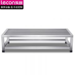 乐创（lecon） 商用米面架201不锈钢厨房仓库承物架 1.2*0.5*0.3米承重架 LC-MMJ125