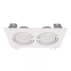 飞利浦（PHILIPS） LED格栅射灯组合装GD100 双头500lm窄角 6W*2 暖光3000K 1个 929002549510 适用于房产物业，家用