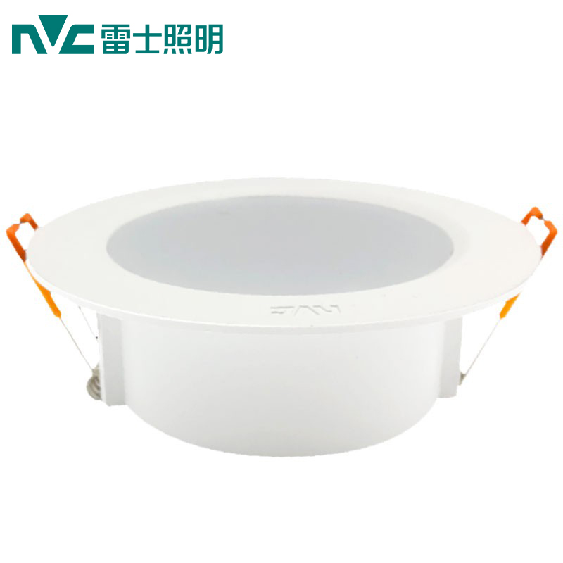 雷士（NVC）LED全塑筒灯 NLED9208 18W-3000K暖黄 99半光白 开孔200mm 20个装