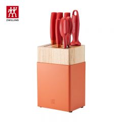 双立人（ZWILLING） NOWS刀具7件套（石榴红） 中片刀 多用刀 蔬菜刀 54350-007-722