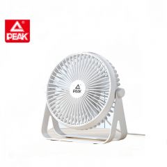 匹克（PEAK） 6寸桌面风扇小风扇桌面充电电风扇游戏散热电脑办公室迷你便携usb小型床头学生宿舍台式YE34401白色