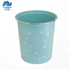 兰诗（LAUTEE）纸篓垃圾桶 圆形压圈垃圾桶大号客厅厨房办公垃圾篓XFS015 加厚颜色随机