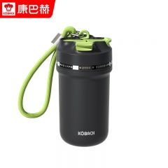 康巴赫（KBH） 钛杯摩登系列保温杯便携咖啡杯运动水杯450ml极影黑KH-B45B07
