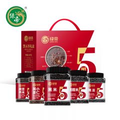 绿帝（GREEN KING)  黑五谷杂粮礼盒2190g健康营养粥料五黑米