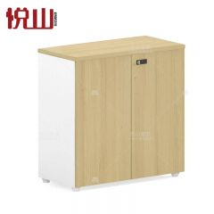 悦山 办公柜木质两门储物柜文件柜带锁员工柜 800*400*800mm H239 台