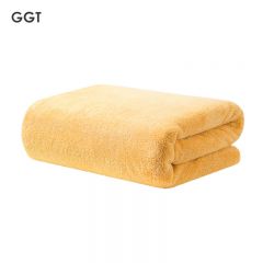 GGT 日本男士浴巾洗澡吸水速干大浴巾毛巾成人不掉毛女山吹色80*200cm