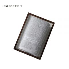 康尔馨（Canasin） 纯棉抗菌擦脸巾柔软吸水五星级酒店摩纳哥抗菌毛巾银灰色75*40cm
