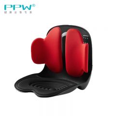 PPW 坐垫靠垫一体花瓣美臀坐姿呵护办公室撑腰座椅垫熔岩红202101P0108MBR