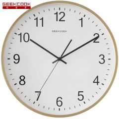 极客库（GeekCook） 精工数刻14寸金属挂钟（亚光铜） GK110501