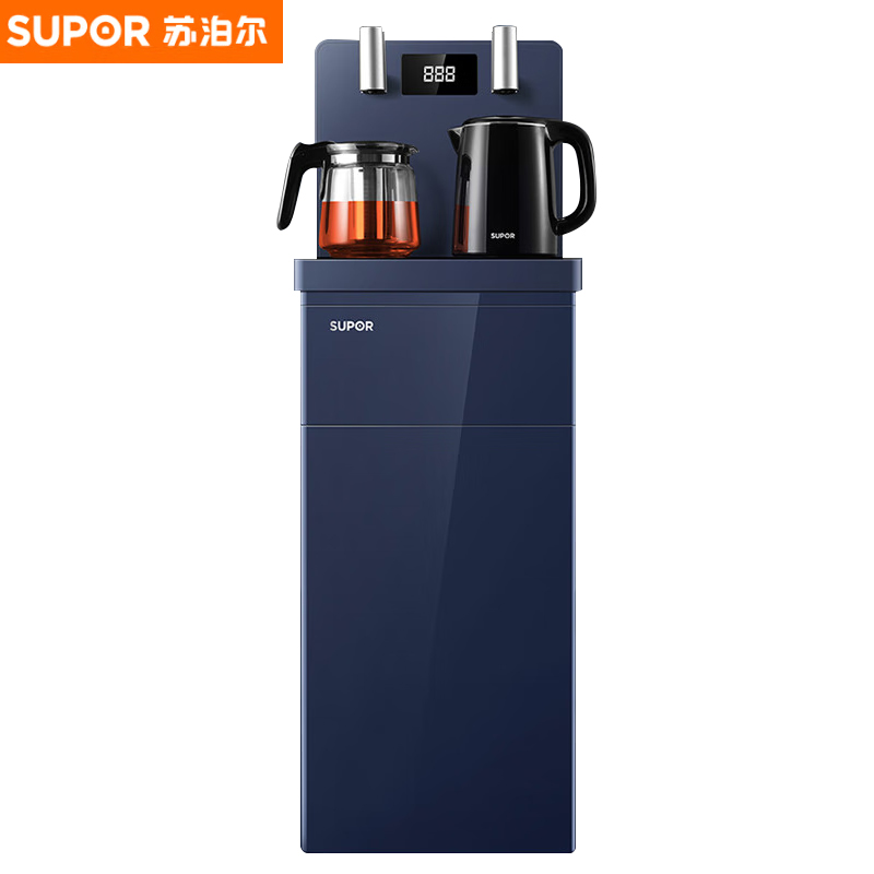 苏泊尔（SUPOR） SW-CBJ07茶吧机家用大尺寸显示大容量玻璃泡茶壶1.0L无缝双层防烫水壶