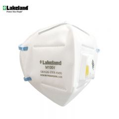 雷克兰（Lakeland） 防尘口罩KN95防雾霾PM2.5成人耳带折叠式带阀口罩M100v20只均码