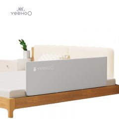 英氏（YEEHOO） CHL03D免安装儿童便捷折叠床护栏灰色-200cm