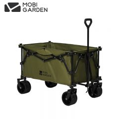 牧高笛（MOBIGARDEN）户外露营四向宽轮可刹车大容量推车 NX23689007橄榄油绿