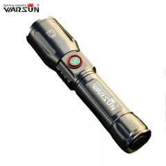 Warsun 沃尔森X900手电筒手电筒变焦强光手电超亮远射led可充电防水探照灯应急灯
