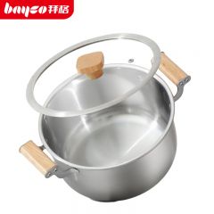 拜格（BAYCO） 汤锅22cm不锈钢汤锅汤煲加厚煮泡面煮粥锅电磁炉燃气灶专用BG8192