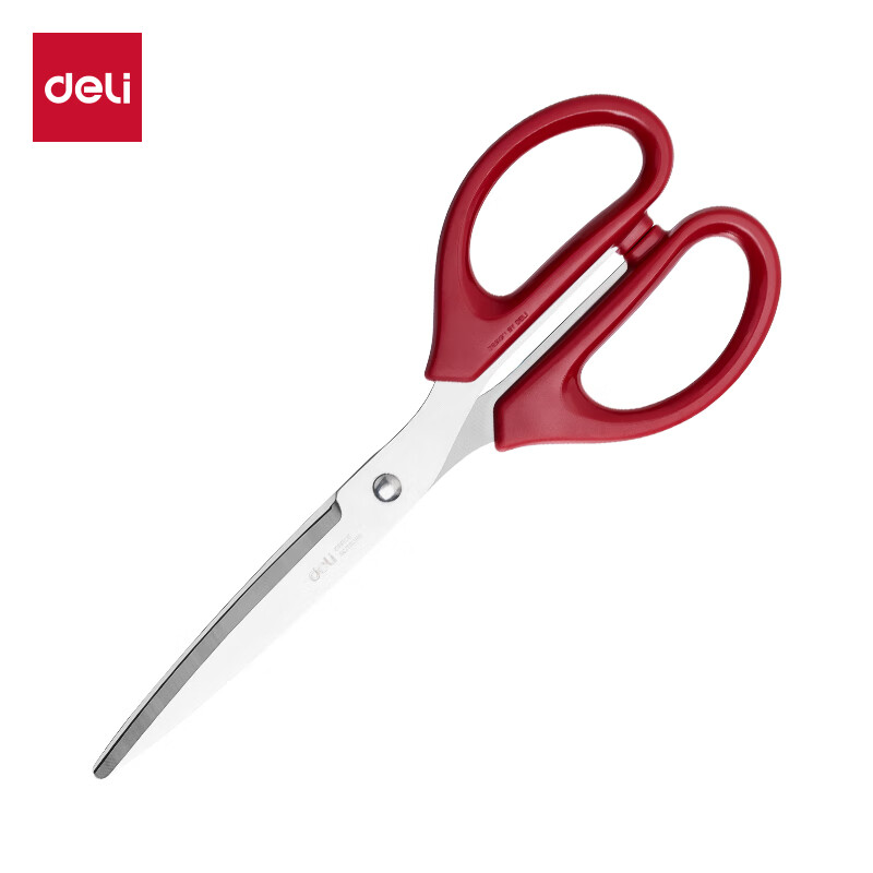 得力（deli） 6034 办公生活家用剪刀小剪子手工剪纸刀办公用品 红色160mm