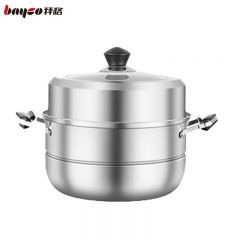 拜格（BAYCO）蒸锅家用双层30cm 不锈钢加厚蒸笼汤锅燃气灶电磁炉通用 BG1728