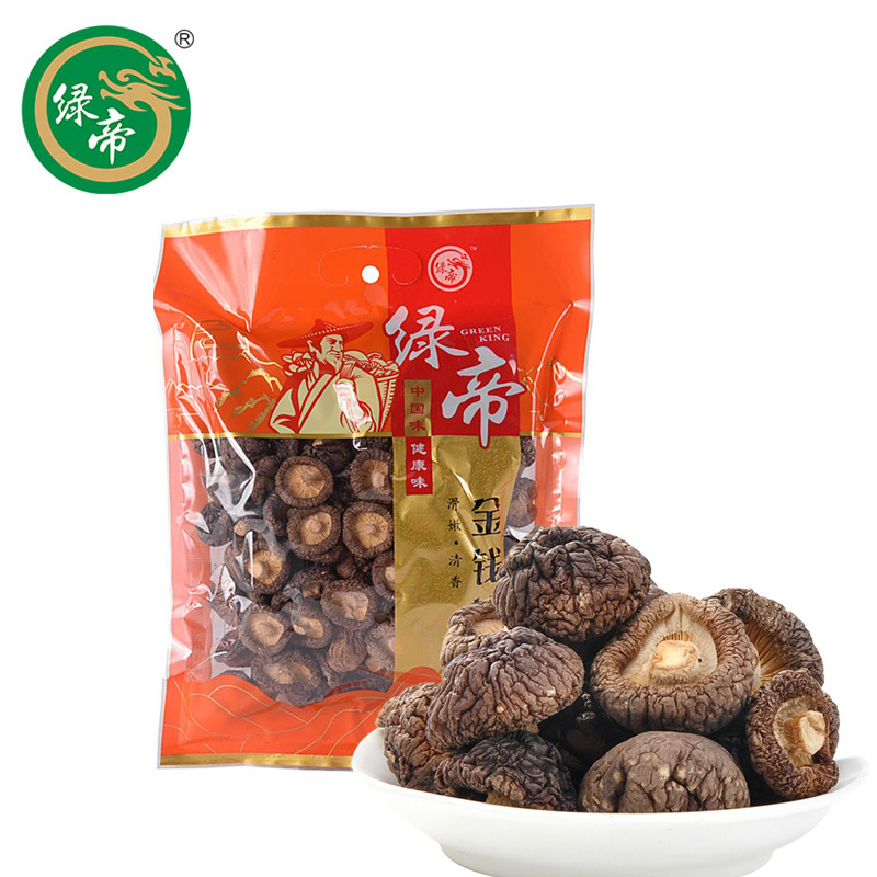 绿帝 山珍香菇福建特产新货干香菇冬菇干货 金钱菇168g