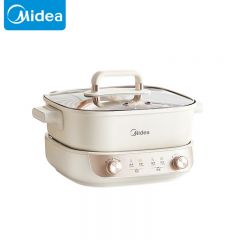 美的（Midea） 电火锅 分区控制鸳鸯锅 电煮锅火锅专用锅电锅火锅锅多功能锅分体式家用电热锅电炒锅5.5L多用途锅 分体鸳鸯锅 HGS282813