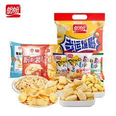 盼盼 幸运爆膨零食大礼包370g鸡味块薯片友鱼友虾儿童食品露营小吃