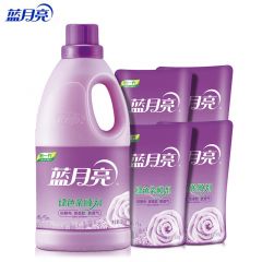 蓝月亮  衣物护理剂 柔顺剂8斤瓶装补充袋 留香持久柔软透气2kg*1+500g*4