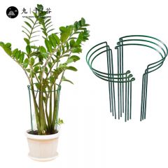 九千谷 植物支撑架支撑桩蟹爪兰支架园艺花架阳台花园绣球月季爬藤聚拢护叶铁艺花架 半圆20*35CM 3对装6393