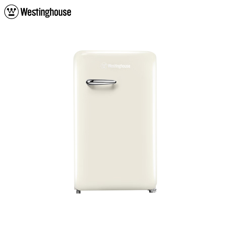 西屋（Westinghouse） 96L迷你复古单门冰箱家用风冷无霜小冰箱单冷冻单冷藏冰箱 BD-WW96M奶酪白