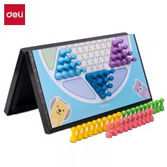 得力（deli） 6755磁石跳棋磁性折叠棋盘儿童桌面游戏棋牌亲子互动玩具