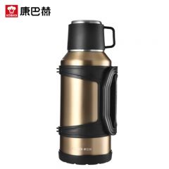康巴赫（KBH）旅行保温壶水壶登峰系列便携水壶304不锈钢大容量旅行户外 金色KH-H33B02