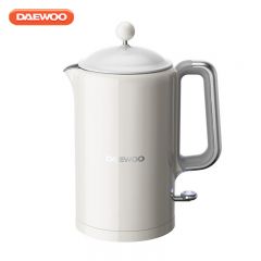 大宇（DAEWOO） EK01复古电热水壶家用电烧水壶热水壶双层隔热保温304不锈钢1.5L大容量