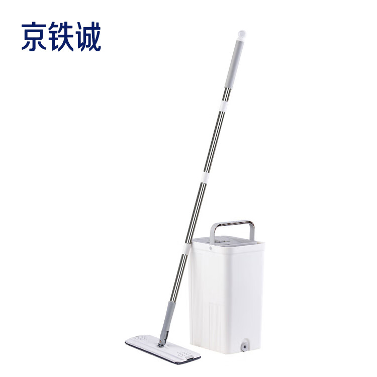 京铁诚 JTC0135 免手洗平板拖把带桶套装拖布 20*39*126cm/套