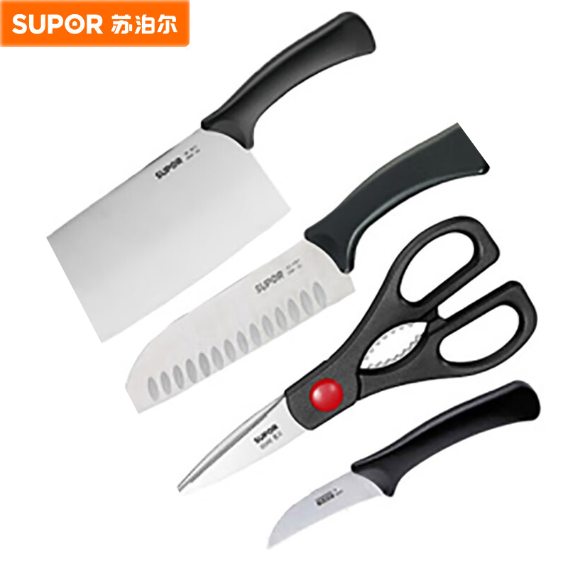 苏泊尔（SUPOR） 厨房四件套切片刀多用刀果皮刀剪刀 TK1610Q