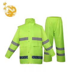 神龙 分体式雨衣 加厚反光雨披 150D绿色180码