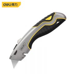 得力（deli） DL411多功能美工刀锌合金割刀安全带安全绳T型美工刀壁纸刀内置3刀片