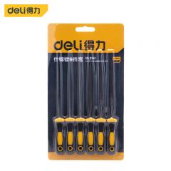 得力（deli） DL2141 合金锉刀组套整形锉刀打磨棒合金钳工什锦锉打磨工具6件套3x140mm