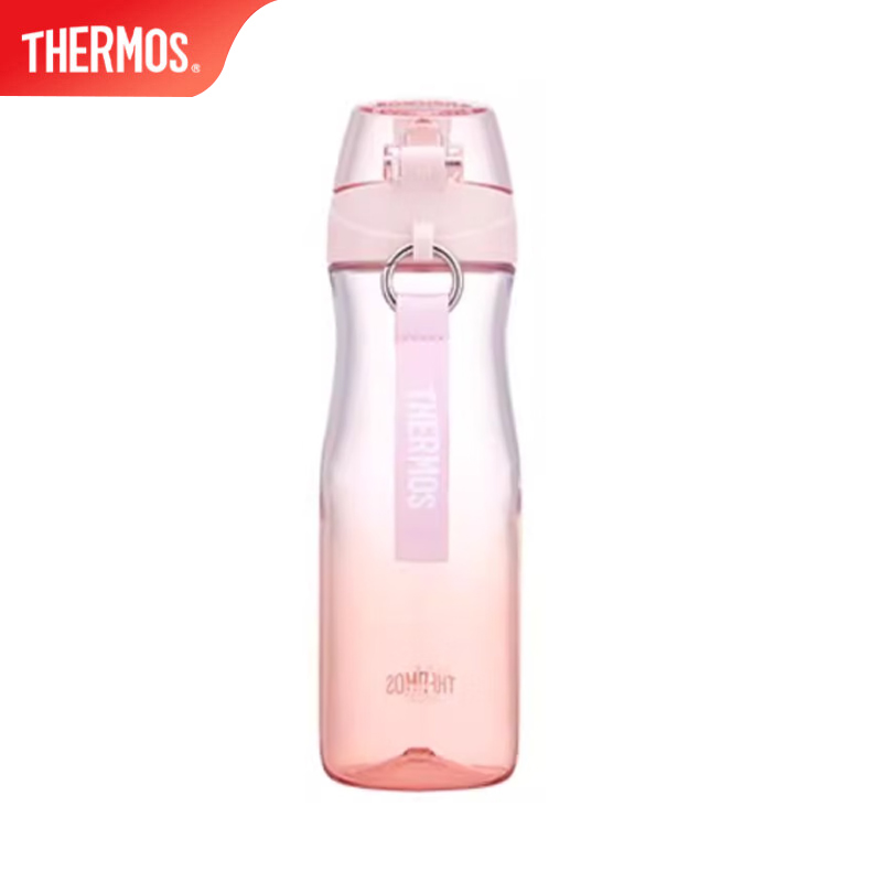 膳魔师（THERMOS）TCSW-500 PK 塑料运动水杯夏天便携小蛮腰刻度直饮杯 粉色 530mL