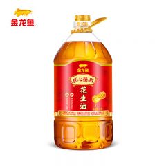 金龙鱼 匠心臻品食用油 物理压榨工艺 防漏设计一级花生油 5 L