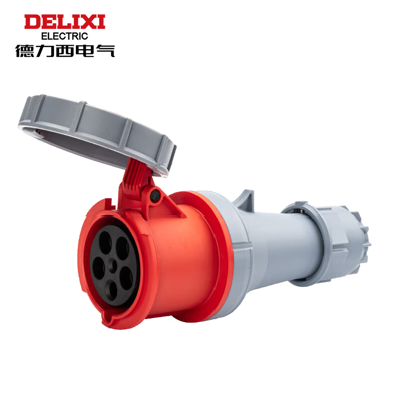 德力西电气 工业连接器 工业插座 DEP2-2352 IP67 63A 5芯 415V DHADEP22352R