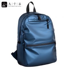 九千谷 3910电脑双肩包14-15英寸笔记本包大容量旅行商务出差潮流背包蓝色
