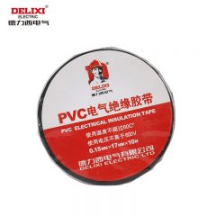 德力西电气（DELIXI ELECTRIC）PVC电气胶带 0.15mm*17mm*10米 黑色PVCPT0151710B