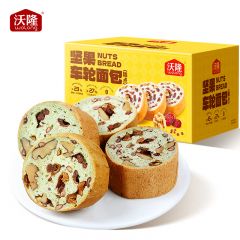 沃隆 烘焙糕点全麦营养早餐饱腹健康休闲零食 抹茶味 车轮面包500g