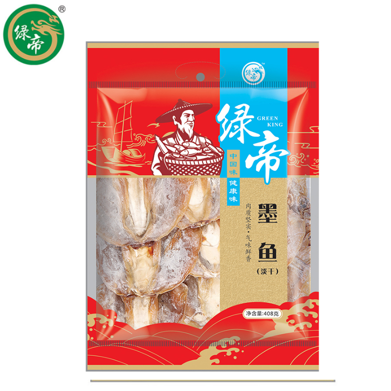 绿帝 东海墨鱼干淡晒福建漳州海产品海鲜干货目鱼干 墨鱼408g