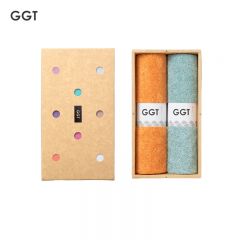 GGT 日本雪花绒毛巾礼盒套装男女家用送礼比纯棉吸水速干不掉毛伴手礼黄丹+瓶覗